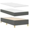 vidaXL Cama tipo Box Spring con colch&oacute;n Gris oscuro 80 x 200 cm tela