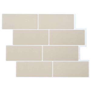 vidaXL Azulejo de metro 50 pcs Beige 29 x 21 cm Poliuretano y PET