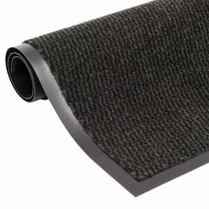 vidaXL Felpudo de nudo negro 60x150 cm