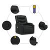 vidaXL Sill&oacute;n de masaje reclinable cuero sint&eacute;tico negro