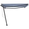 vidaXL Toldo de pie autom&aacute;tico azul y blanco 400x300 cm
