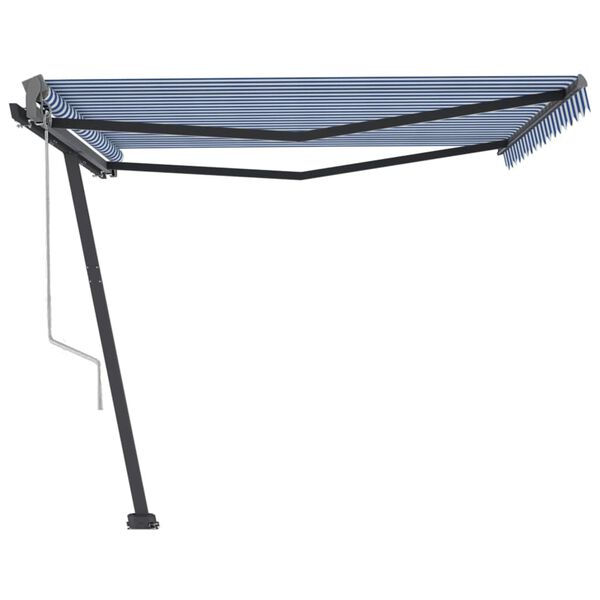 vidaXL Toldo de pie autom&aacute;tico azul y blanco 400x300 cm