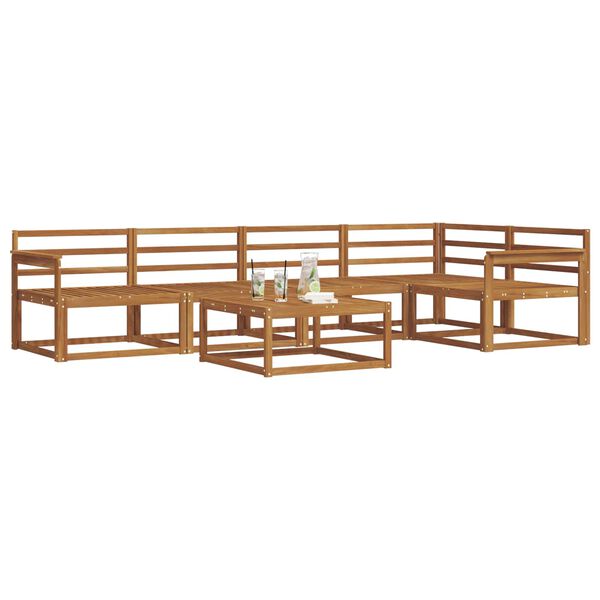 vidaXL Conjunto de sof&aacute;s de exterior 6 pcs Natural