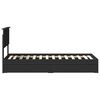 vidaXL Cama con almacenamiento Negro 75 x 190 cm Madera de ingenier&iacute;a