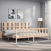 vidaXL Estructura de cama con cabecero madera maciza 180x200 cm