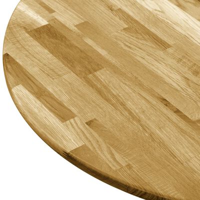 vidaXL Superficie de mesa redonda madera maciza de roble 23 mm 400 mm