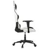 vidaXL Silla gaming cuero sint&eacute;tico blanco y negro