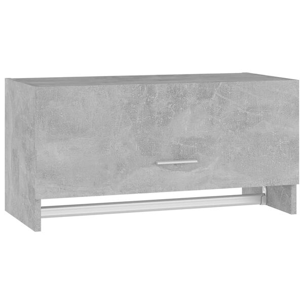 vidaXL Armario de madera contrachapada gris hormig&oacute;n 70x32,5x35 cm