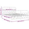 vidaXL Estructura cama sin colchón con estribo metal negro 140x200 cm