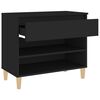 vidaXL Mueble zapatero madera contrachapada negro 70x36x60 cm