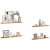 vidaXL Estante de pared 4 pcs Beige 80 x 9 x 3 cm Madera de ingenier&iacute;a