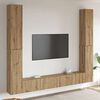 vidaXL Muebles de TV de pared 6 uds madera ingenier&iacute;a roble artesanal