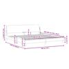 vidaXL Estructura de cama Dover cuero sint&eacute;tico negro 193x203cm