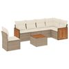vidaXL Set sof&aacute;s de jard&iacute;n 7 piezas y cojines rat&aacute;n sint&eacute;tico beige