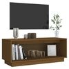 vidaXL Mueble de TV madera maciza de pino marrón miel 90x35x35 cm