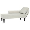 vidaXL Tumbona con almohada y reposabrazo derecho terciopelo crema