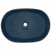 vidaXL Lavabo sobre encimera ovalado cer&aacute;mica marr&oacute;n y azul 59x40x14cm