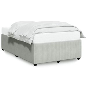 vidaXL Estructura de cama sin colch&oacute;n terciopelo gris claro 120x190 cm