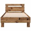 vidaXL Estructura de cama con cabecera Madera vieja 203 x 95 x 70 cm