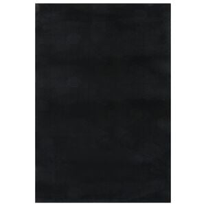 vidaXL Alfombra de pelo corto esponjoso suave lavable negra 160x230 cm