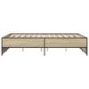 vidaXL Estructura cama madera ingeniería metal roble Sonoma 140x190 cm