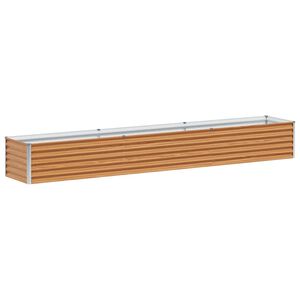 vidaXL Arriate elevado Marr&oacute;n Claro 290 x 50 x 36 cm Acero Galvanizado