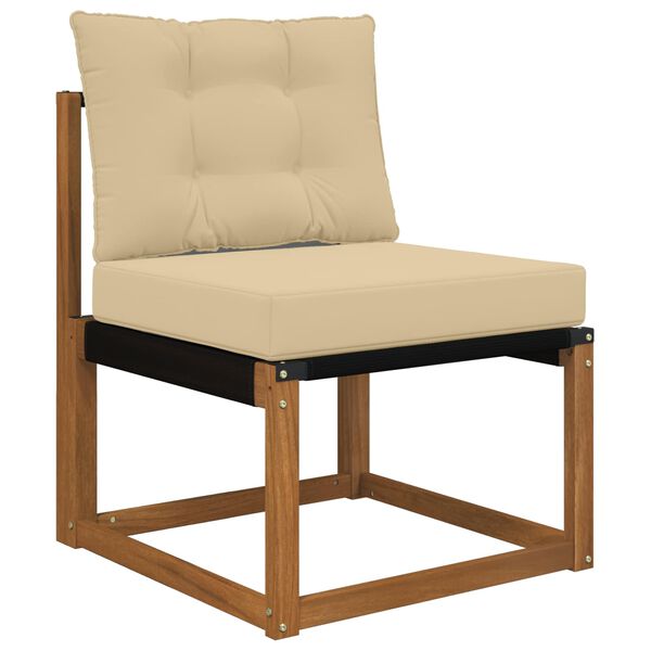 vidaXL Coj&iacute;n para sof&aacute; de exterior 2 pcs Beige Poli&eacute;ster