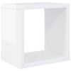 vidaXL Estantes cubo de pared 6 unidades blanco brillo 22x15x22 cm