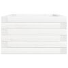 vidaXL Jardinera de madera maciza de pino blanca 70x40x23 cm