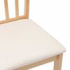 vidaXL Sillas de comedor con cojines 2uds madera maciza natural caucho