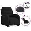 vidaXL Sill&oacute;n el&eacute;ctrico reclinable elevable de terciopelo negro