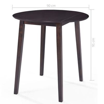 vidaXL Set mesa y sillas de bar 5 piezas madera maciza marrón oscuro
