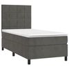 vidaXL Cama box spring con colch&oacute;n terciopelo gris oscuro 80x200 cm