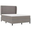 vidaXL Cama tipo Box Spring con colch&oacute;n Taup&eacute; 140 x 190 cm tela