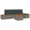 vidaXL Conjunto de sof&aacute;s de jard&iacute;n 6 uds. 5-N&uacute;mero de plazas Gris