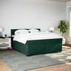 vidaXL Cama box spring con colch&oacute;n terciopelo verde oscuro 200x200 cm