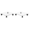 vidaXL Soportes de ruedas para macetas cuadrado vidrio templado 2 uds