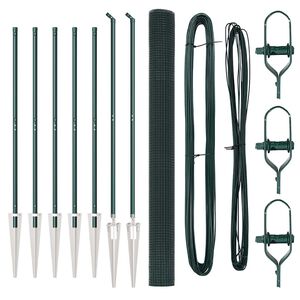 vidaXL Poste de Valla Verde