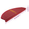 vidaXL Felpudos para escaleras 10 unidades 65x24x4 cm Rojos Semicirculares Grandes