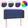 vidaXL Cabecero con LED de tela azul 83x16x78/88 cm