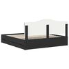 vidaXL Estructura de cama Negro 200 x 200 cm Madera Ingenieril