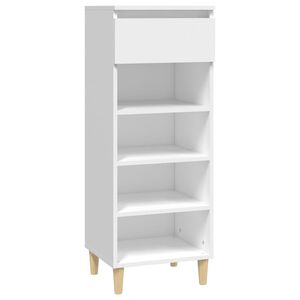 vidaXL Zapatero madera contrachapada blanco 40x36x105 cm