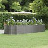 vidaXL Jardinera arriate acero galvanizado gris 367x140x68 cm