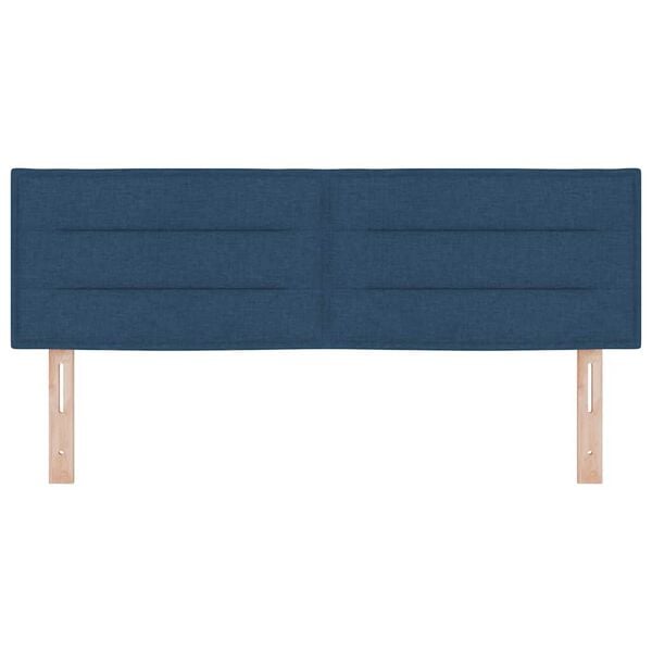 vidaXL Cabecero con cabecera Azul 160 cm Cuero sint&eacute;tico