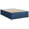 vidaXL Cama box spring con colch&oacute;n tela azul 140x190 cm