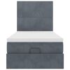 vidaXL Estructura cama otomana colchones terciopelo gris oscuro