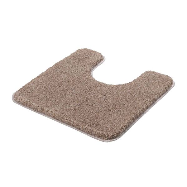 Kleine Wolke Alfombra de ba&ntilde;o con pedestal Relax gris taupe 55x55 cm