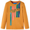 Camiseta infantil de manga larga ocre oscuro 116