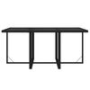 vidaXL Set de comedor de jard&iacute;n 7 pzas y cojines rat&aacute;n sint&eacute;tico negro