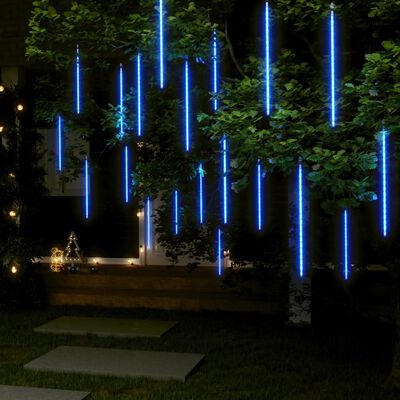 vidaXL Luces meteorito 20 uds azul 720 LEDs interior exterior